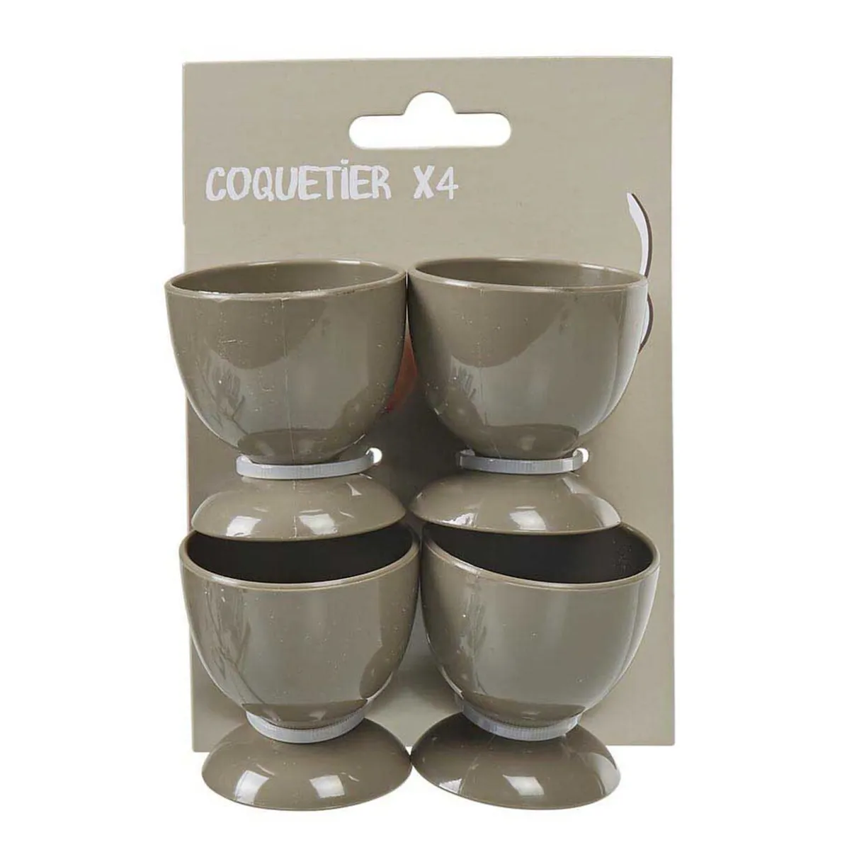 Gifi Coquetier taupe x4