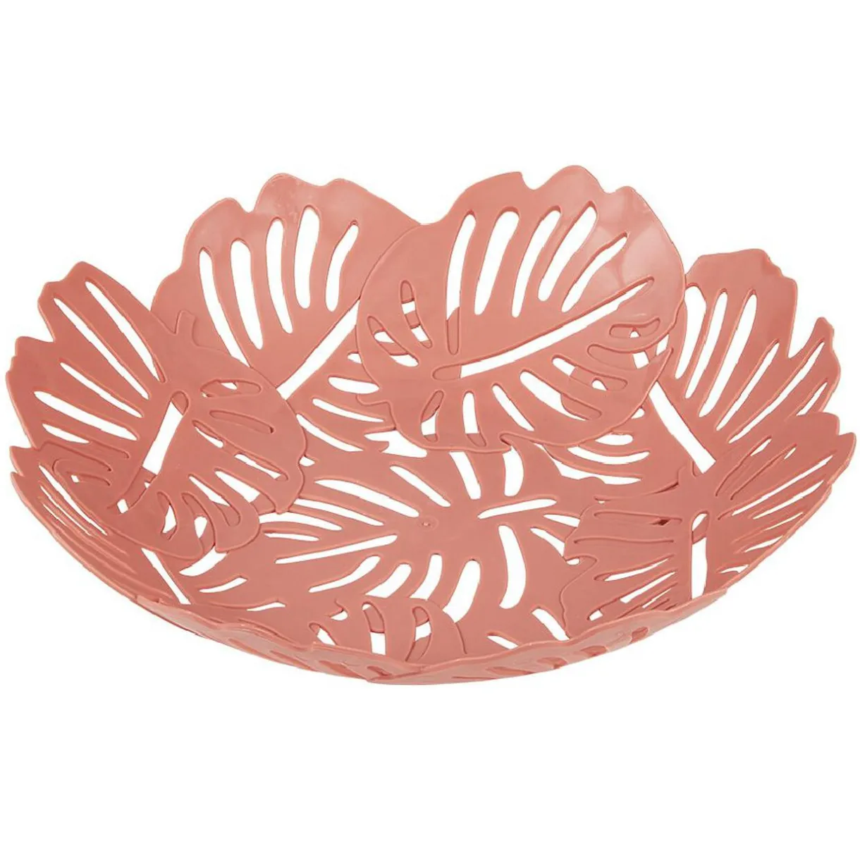 Gifi Corbeille à fruits design feuilles vert rose ou beige