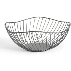 Gifi Corbeille à fruits design filaire métal noir Ø25xH12cm Discount