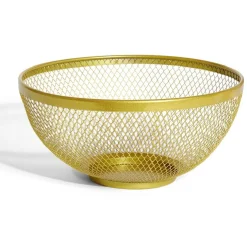 Gifi Corbeille à fruits en métal maillage doré Ø26xH13cm Online