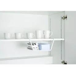 Gifi Corbeille à suspendre en métal blanc L.32 cm Discount