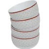 Gifi Coupelle design oreige bord orange et motifs gris x4 Best