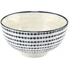 Gifi Coupelle en porcelaine décor blanc et bleu