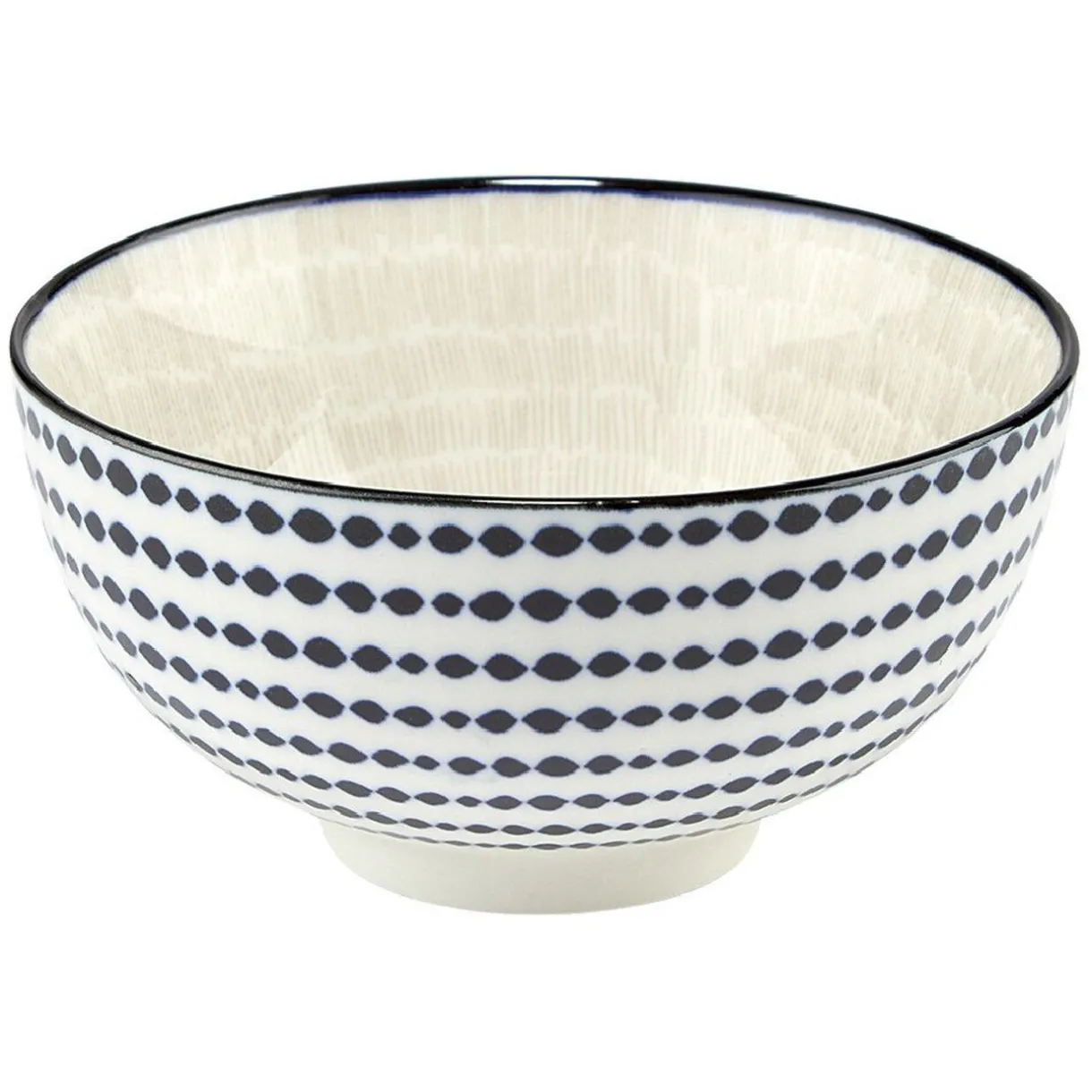 Gifi Coupelle en porcelaine décor blanc et bleu