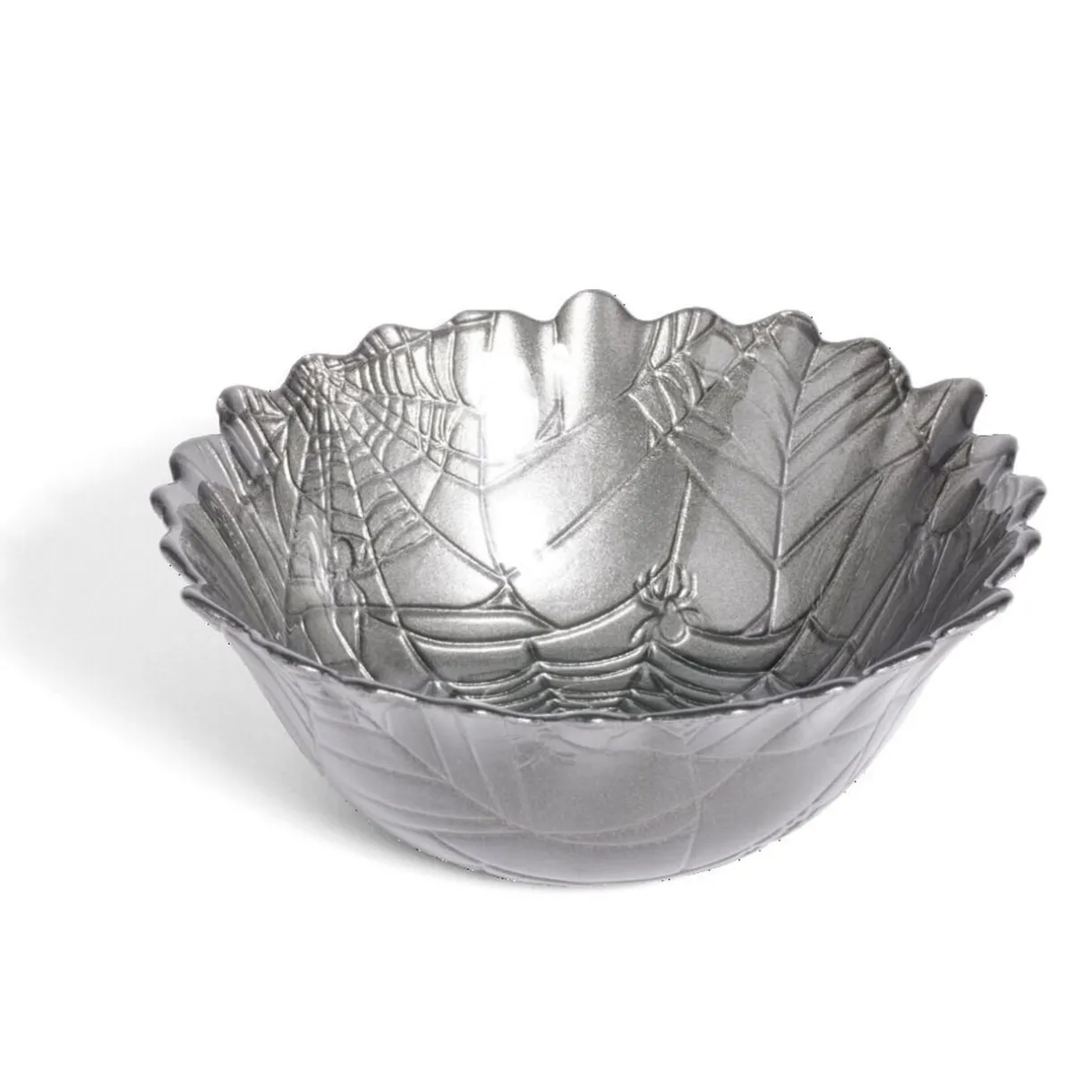 Gifi Coupelle ronde en verre design feuille gris Halloween Ø15cm