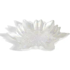 Gifi Coupelle verre flocon blanc irisé
