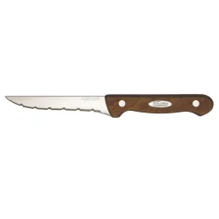 Gifi Couteau à steack inox pleine soie manche bois backelisé Sale