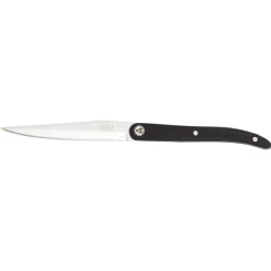 Gifi Couteau à steak inox Laguiole noir ou naturel New