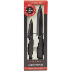 Gifi Couteau d'office et cuisine lame céramique x2 Discount