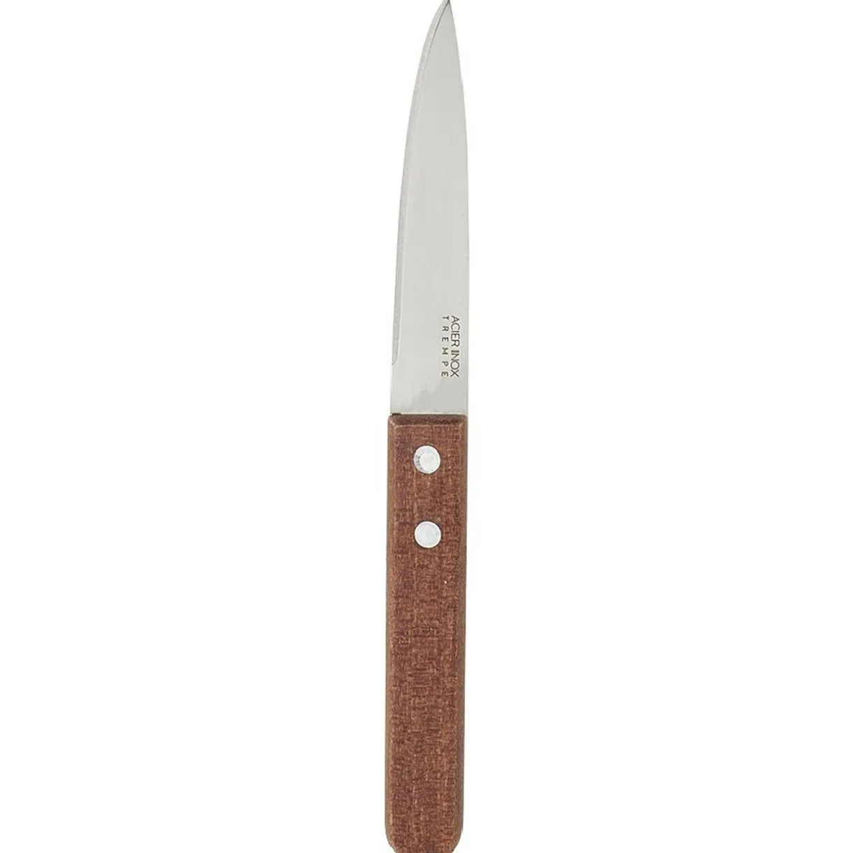 Gifi Couteau d'office manche bois lame inox 8 cm