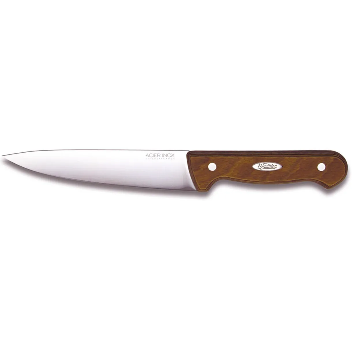 Gifi Couteau du chef inox pleine soie manche bois backelisé Online