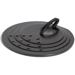 Gifi Couvercle rond avec poignée acier noir Ø30cm New