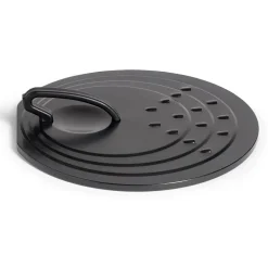 Gifi Couvercle rond avec poignée acier noir Ø30cm New