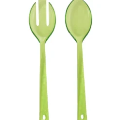 Gifi Couvert à salade vert martelé x2 New
