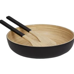 Gifi Couverts à salade noir en bambou x2 Best