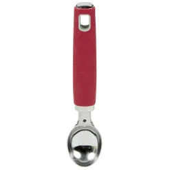 Gifi Cuillère à glace inox avec manche en polypropylène rouge