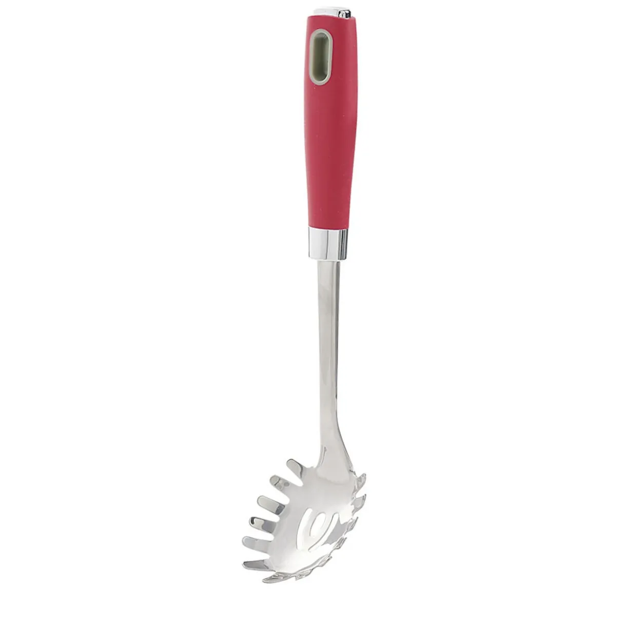 Gifi Cuillère à spaghetti en inox manche en polypropylène rouge