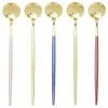 Gifi Cuillère mazagran en inox avec manche couleur x5