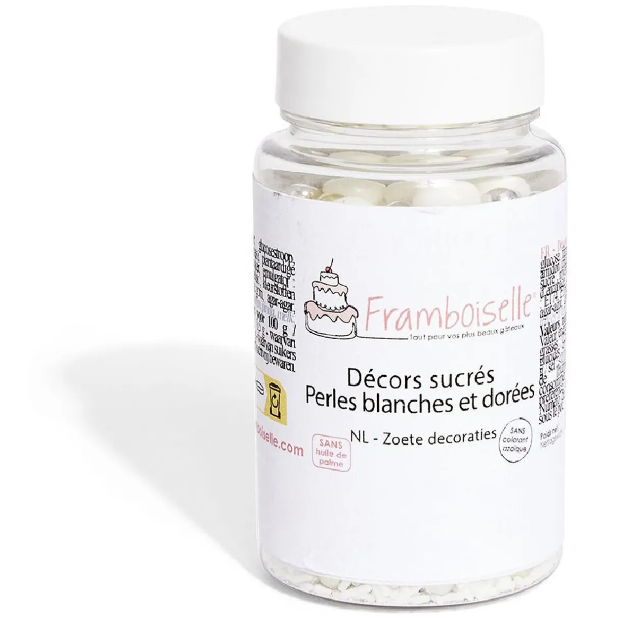 Gifi Décor sucré perle blanche et dorée Framboiselle Sale