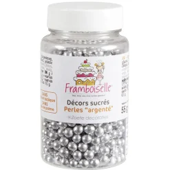 Gifi Décor sucré perles argentées New