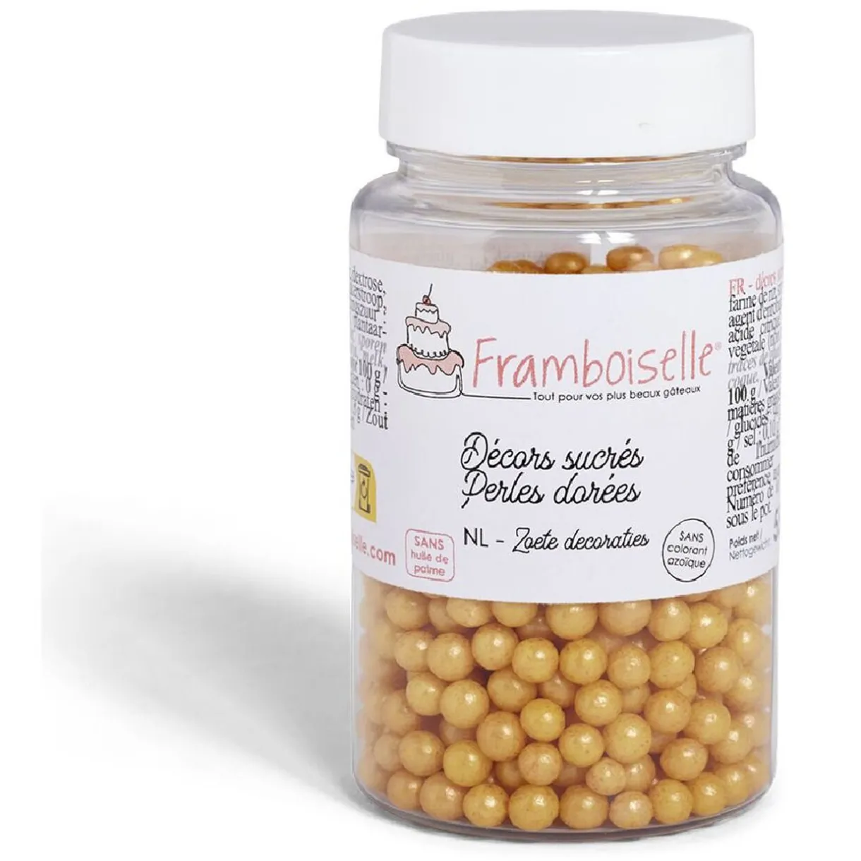 Gifi Décor sucré perles dorées Framboiselle 55g Hot
