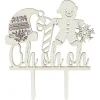 Gifi Décoration gâteau de Noël en bois beige Sale