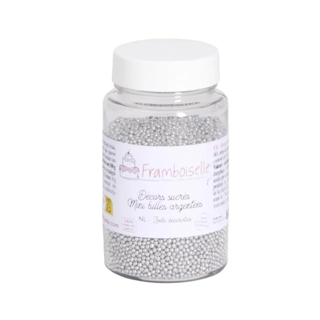 Gifi Décoration sucré pâtisserie Framboiselle mini billes argentées Outlet