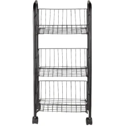 Gifi Desserte à roulettes 3 niveaux métal noir Clearance