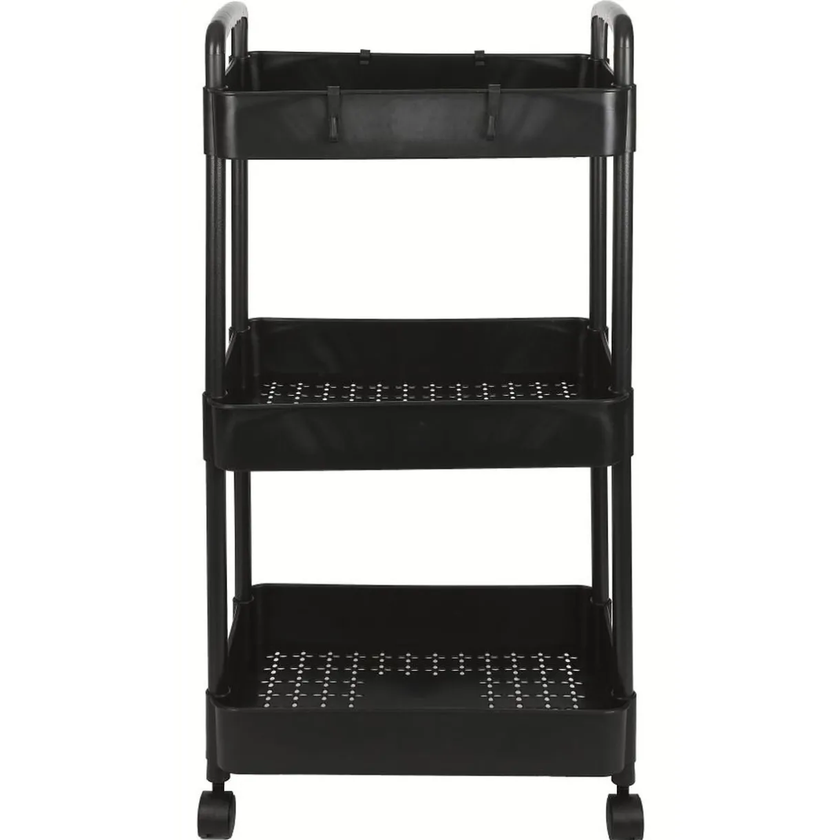 Gifi Desserte à roulettes 3 niveaux plastique noir Discount