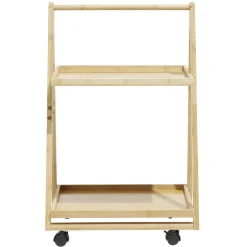 Gifi Desserte à roulettes bambou 2 niveaux 50x38xH78cm Best