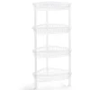 Gifi Desserte d'angle 4 niveaux plastique transparent 38x33xH82cm Best