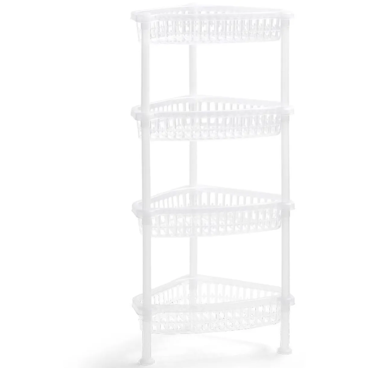 Gifi Desserte d'angle 4 niveaux plastique transparent 38x33xH82cm Best
