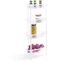 Gifi Desserte d'angle 4 niveaux plastique transparent 38x33xH82cm Best