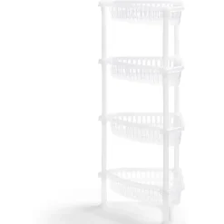 Gifi Desserte d'angle 4 niveaux plastique transparent 38x33xH82cm Best