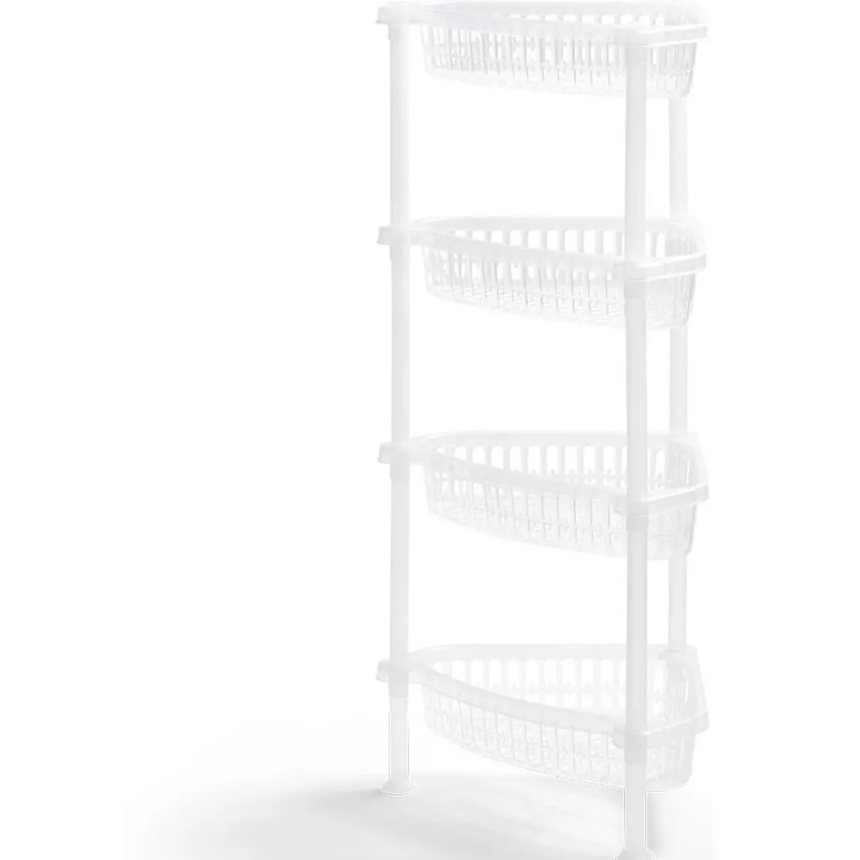 Gifi Desserte d'angle 4 niveaux plastique transparent 38x33xH82cm Best