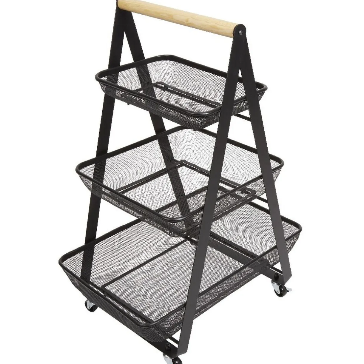 Gifi Desserte de cuisine 3 paniers métal noir New