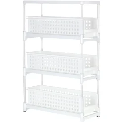 Gifi Desserte de cuisine 3 tiroirs coulissants blanc Outlet