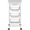Gifi Desserte de cuisine mdf métal blanc gris Outlet