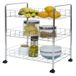 Gifi Desserte en métal 3 niveaux - 35,5xH66,5x26cm Hot