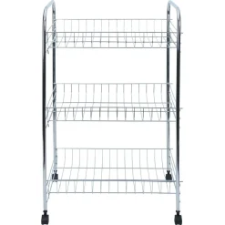 Gifi Desserte en métal gris 3 niveaux - L.41xl.26,5xH.61,5cm Discount
