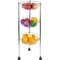 Gifi Desserte ovale 3 paniers inox H.70,5cm Clearance