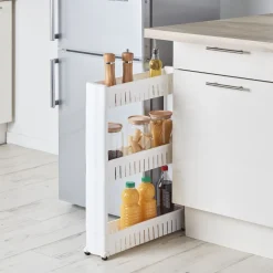 Gifi Desserte resserre cuisine étroite sur roulettes 3 niveaux Hot