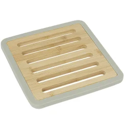 Gifi Dessous de plat en bambou avec contour en silicone