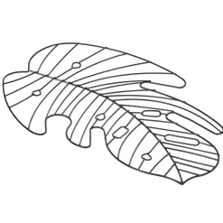 Gifi Dessous de plat noir en forme de feuille