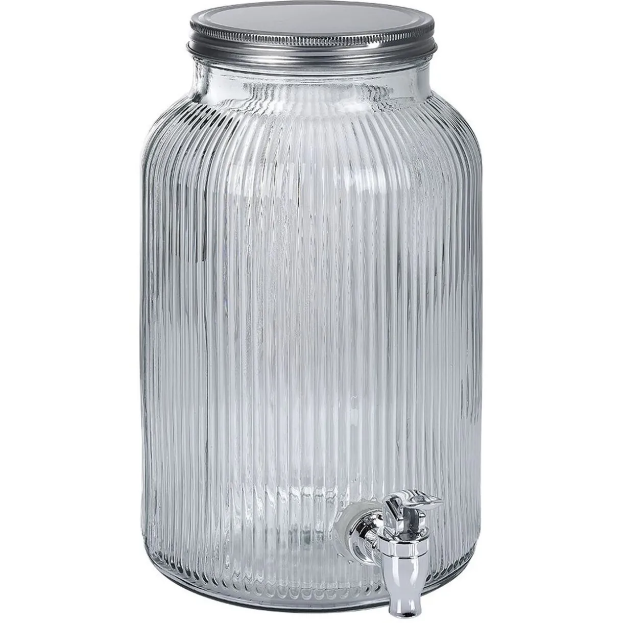 Gifi Distributeur à boisson en verre strié 5,5L