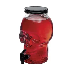 Gifi Distributeur de boisson tête de mort en verre 5L