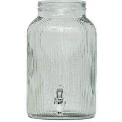 Gifi Distributeur de boisson verre 5,5L avec support - Ø22,5xH42,5cm