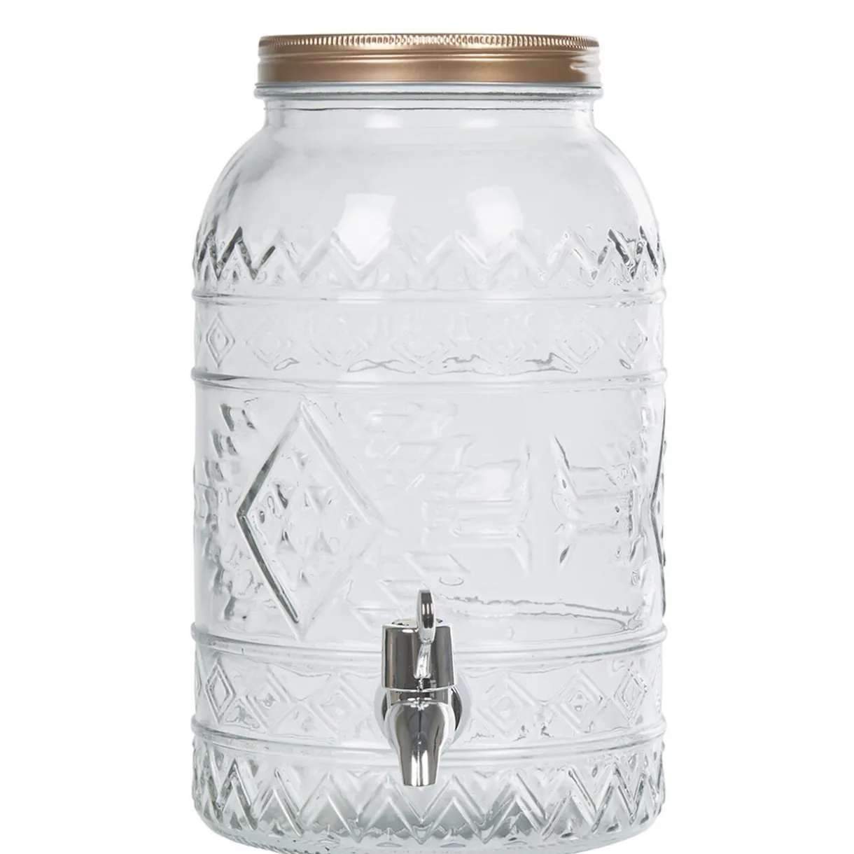 Gifi Distributeur de boissons fontaine transparent doré Discount