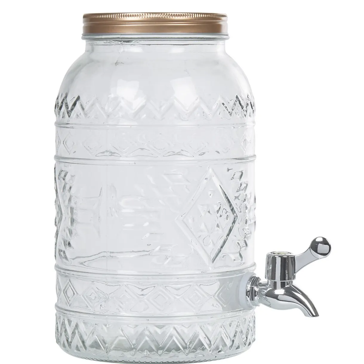 Gifi Distributeur de boissons fontaine transparent doré Discount