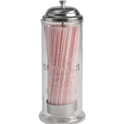 Gifi Distributeur de pailles transparent gris Best